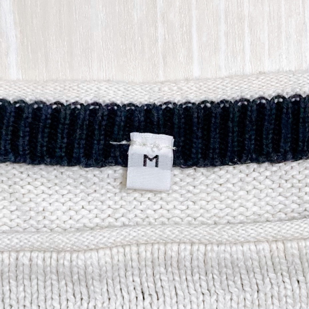 MUJI (無印良品)(ムジルシリョウヒン)のレディース ニット セーター 無印 無印良品 ボーダー 長袖 シンプル Mサイズ レディースのトップス(ニット/セーター)の商品写真