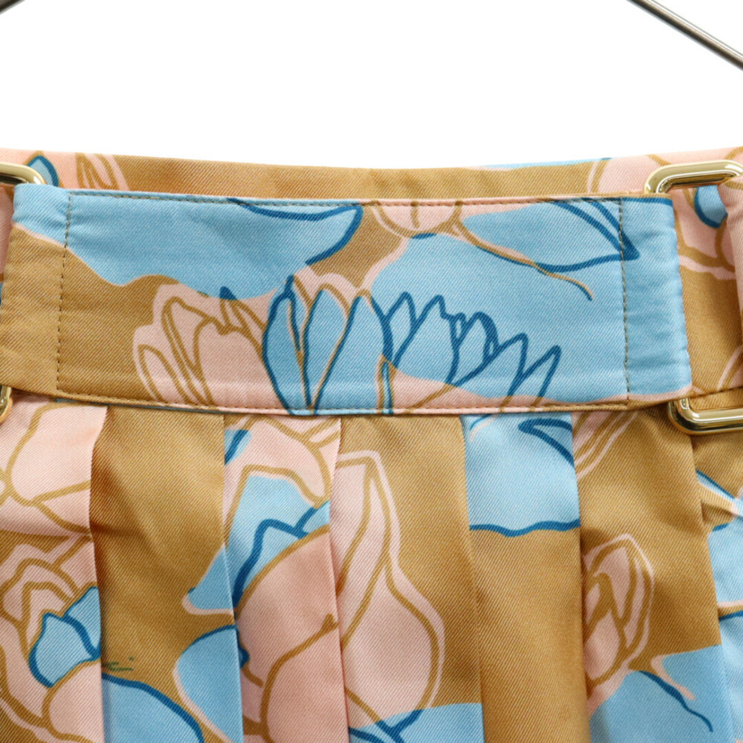 Gucci - GUCCI グッチ Waterlily Print Pleated Silk Skirt フローラル