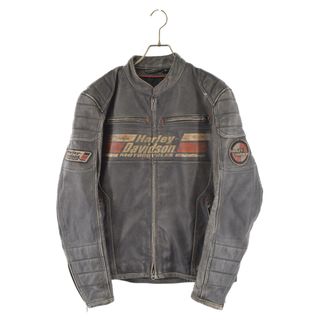 ハーレーダビッドソン(Harley Davidson)のHARLEY DAVIDSON ハーレーダビッドソン ロゴ刺繍 モーターサイクル レザージャケット ブラック 97122-16VM(ライダースジャケット)