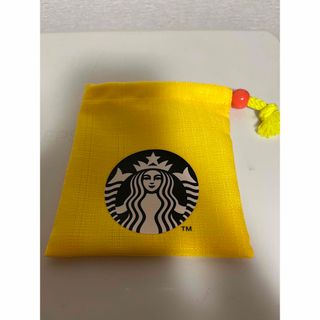 スターバックス(Starbucks)のスタバ　巾着　イエロー(ポーチ)