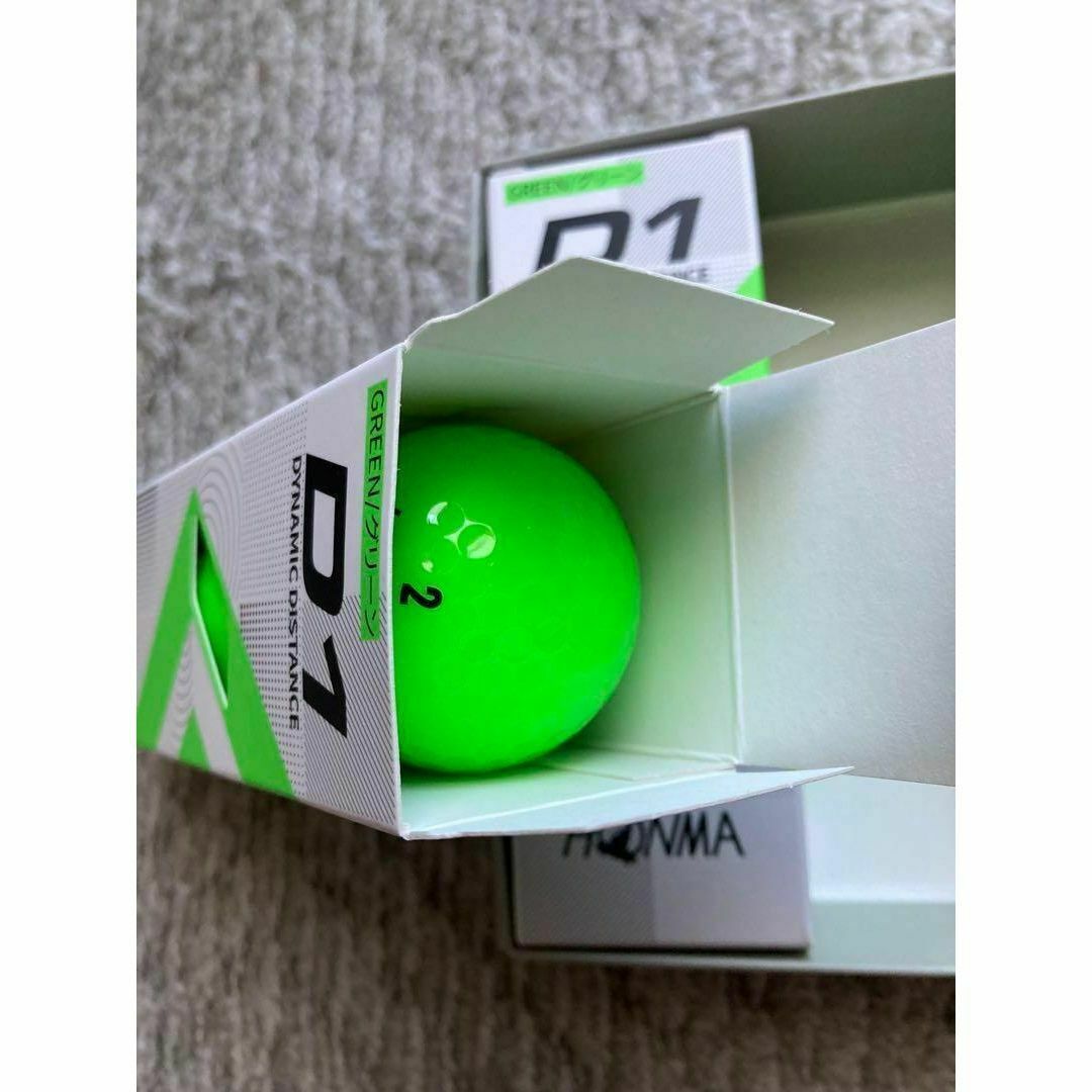 【新品・グリーン】ゴルフボール　D1　ホンマ　HONMA　12球×4箱