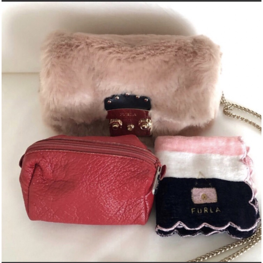 Furla - 美品 フルラ FURLA ショルダーバッグ ファー 結婚式 ...