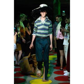 Marni - マルニ スプレーチェック トロピカルウール パンツ スラックス