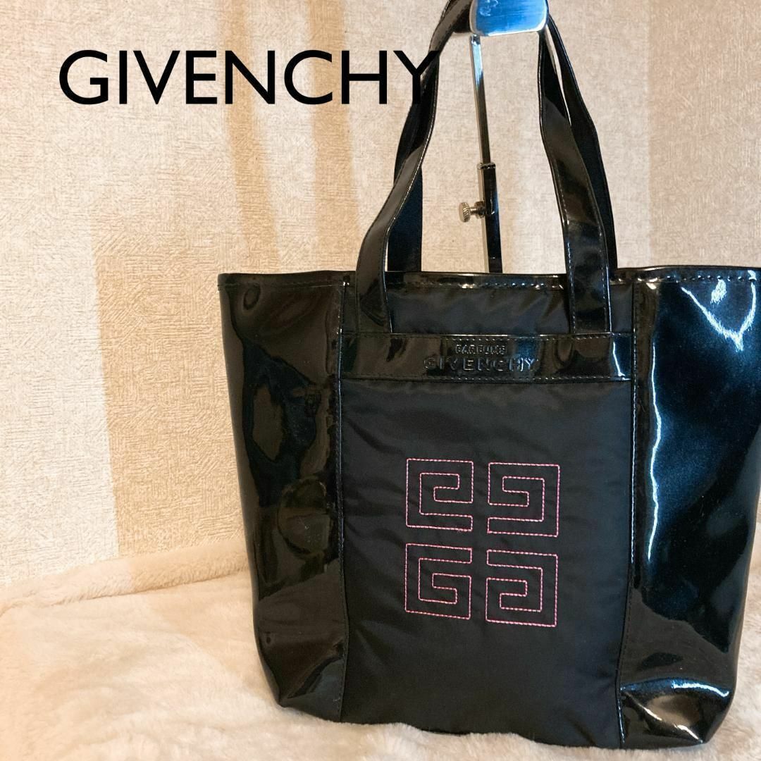 GIVENCHY(ジバンシィ)の美品✨GIVENCHYPARFUMSジバンシーパルファムハトートバッグブラック黒 レディースのバッグ(トートバッグ)の商品写真