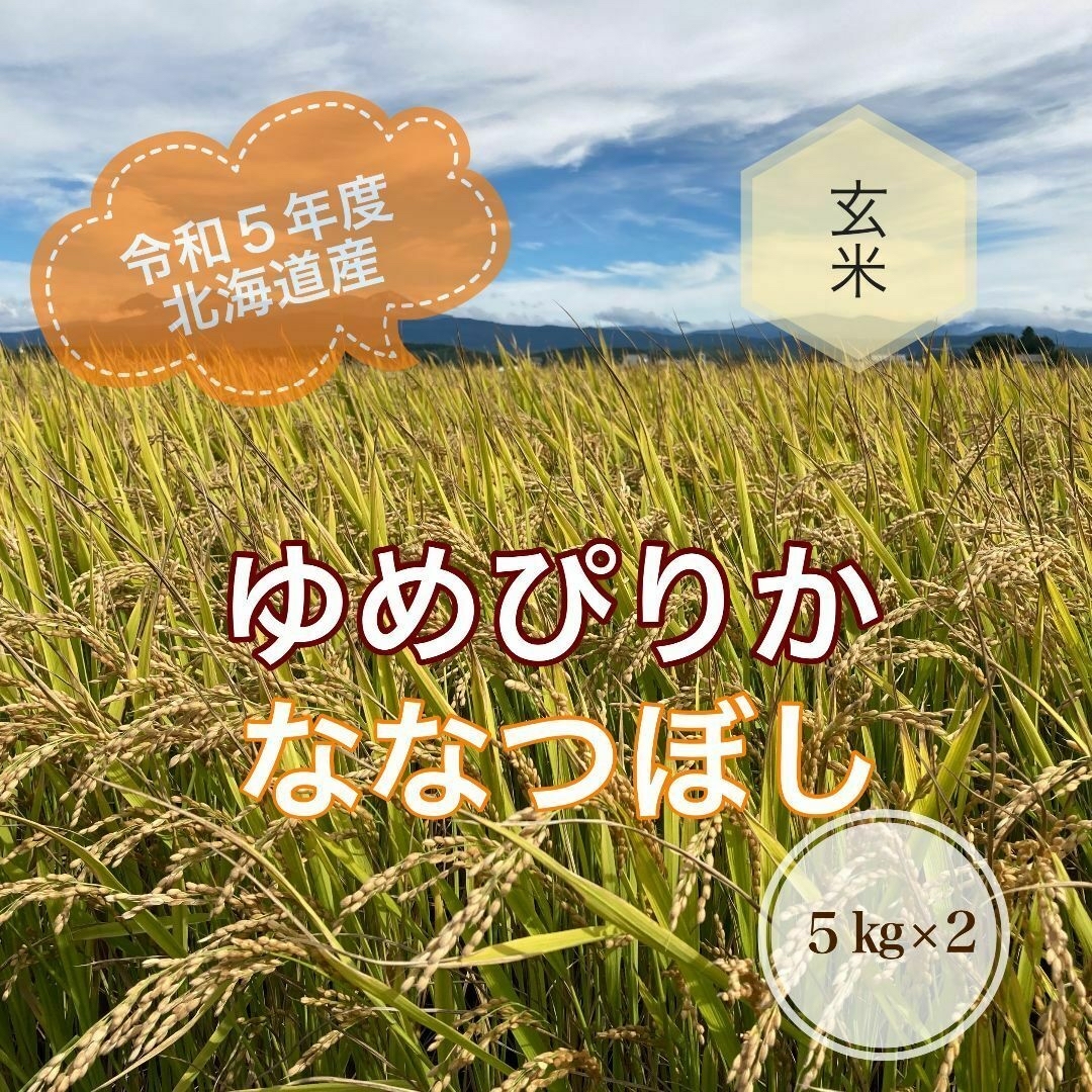 令和5年度北海道産ゆめぴりかとななつぼし玄米各５キロ農家直送