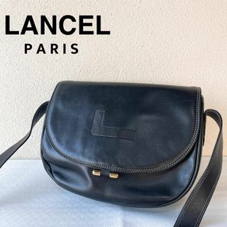 ランセル(LANCEL)のレア✨LancelParisランセルショルダーバッグハンドバッグブラック黒レザー(ショルダーバッグ)