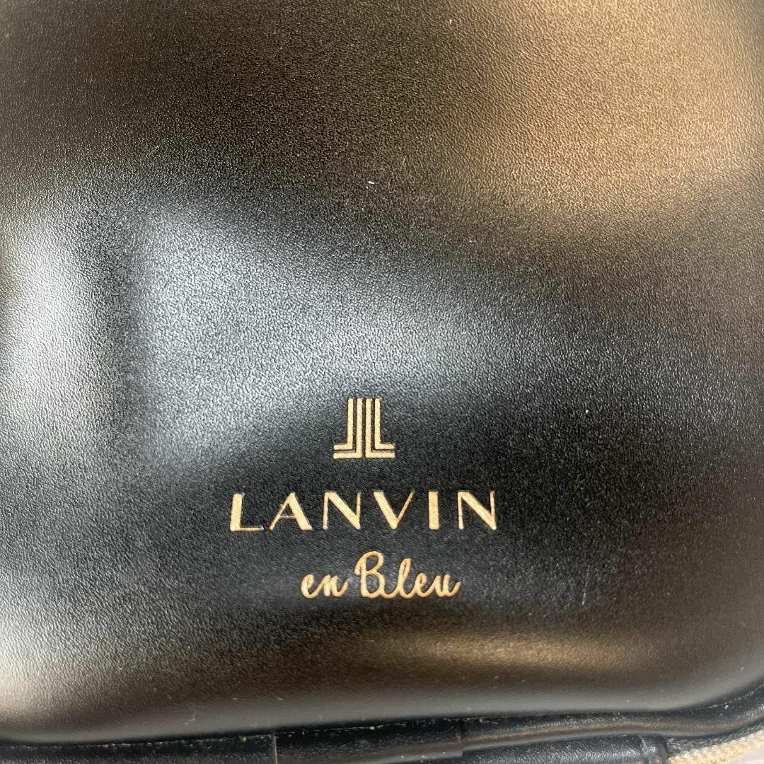 美品✨LANVIN en Bleuランバンハンドバッグクラッチバッグブラック黒