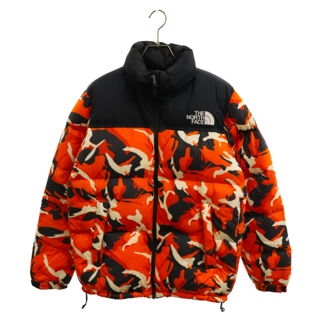 59センチ肩幅THE NORTH FACE ザノースフェイス NOVELTY NUPTSE JACKET ND91842 ノベルティヌプシ ジップアップナイロンダウンジャケット 迷彩 カモフラ ND91842 オレンジ