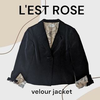 レストローズ(L'EST ROSE)のL'EST ROSE☆レストローズ☆ベロアジャケット☆袖2way☆美品(テーラードジャケット)