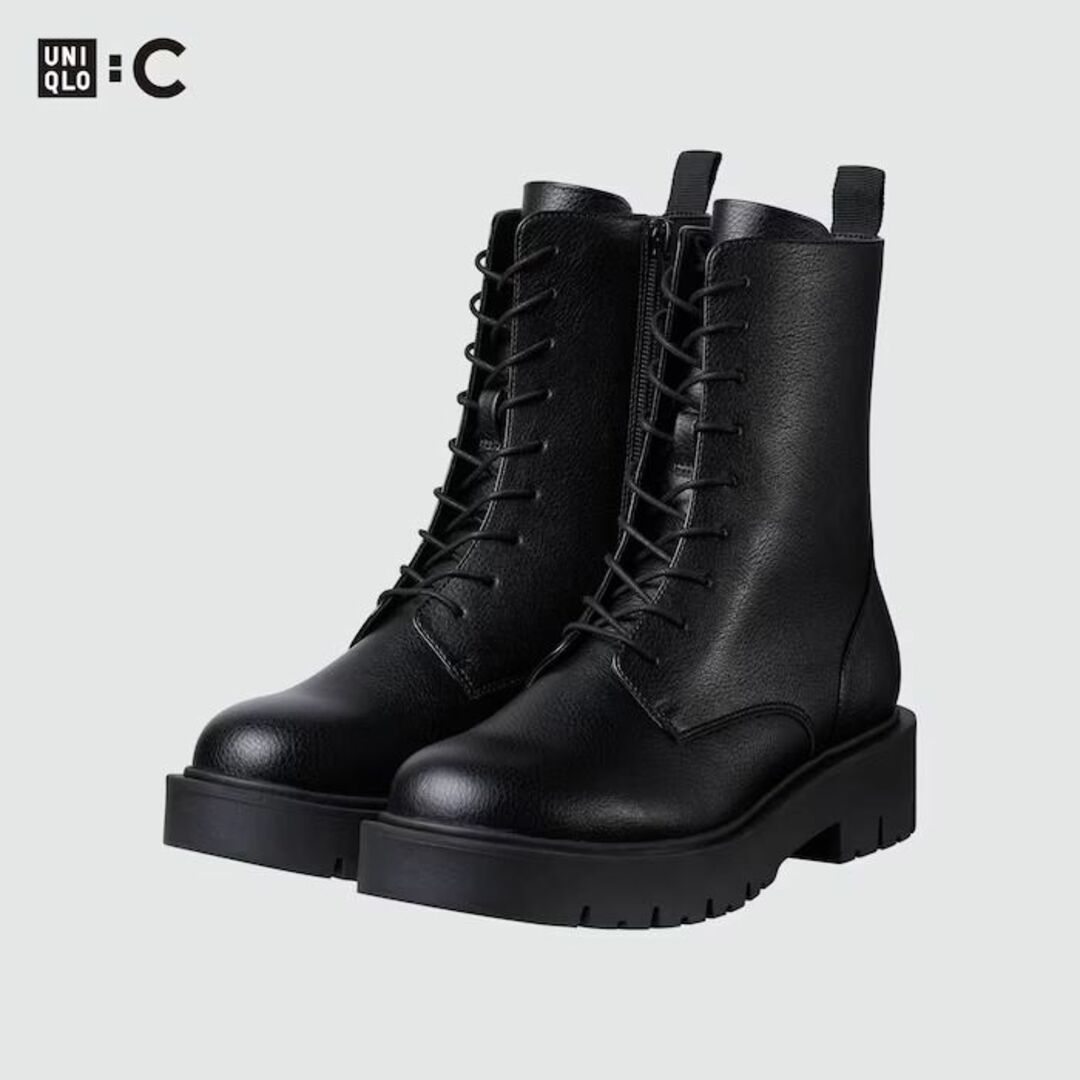 UNIQLO C コンフィールタッチショートブーツ 25.5cmブラック09 BLACK