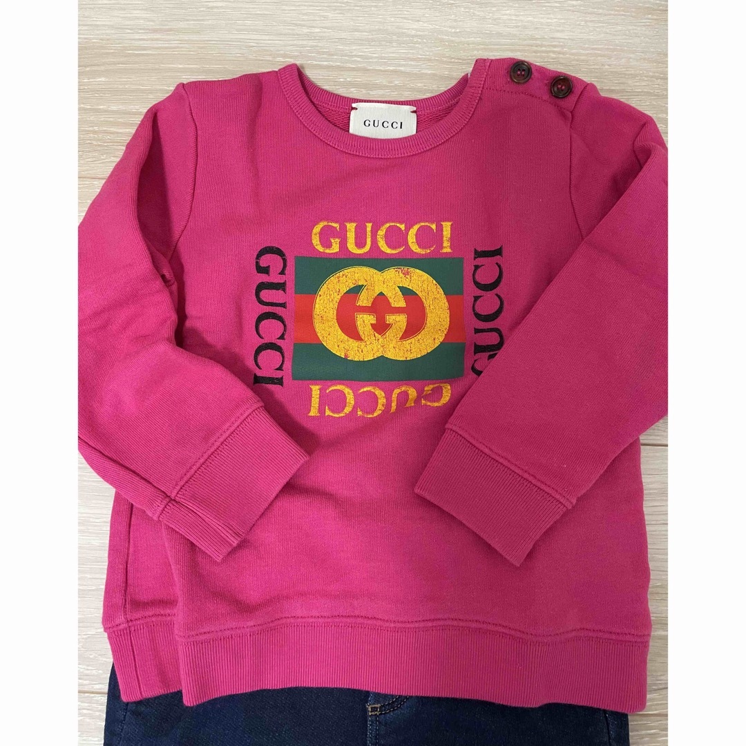 Gucci(グッチ)の新品タグ付きあり♡グッチベビー　女の子セット24M キッズ/ベビー/マタニティのキッズ服女の子用(90cm~)(Tシャツ/カットソー)の商品写真