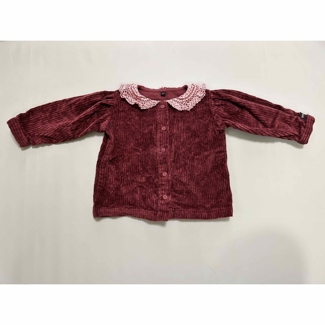 milk様専用　bonjour diary コーデュロイブラウス キッズ/ベビー/マタニティのキッズ服女の子用(90cm~)(ブラウス)の商品写真