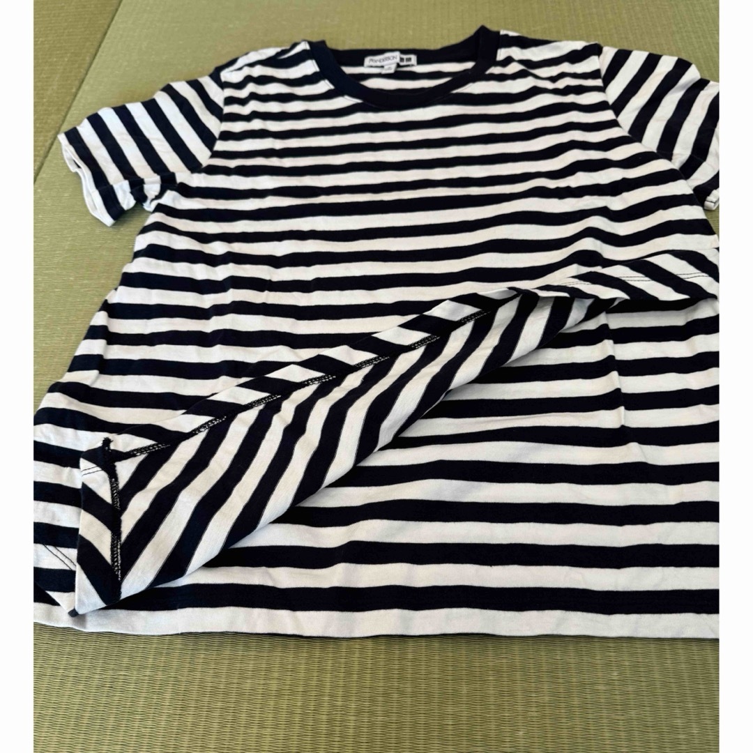 UNIQLO(ユニクロ)のユニクロ jw ネイビー m  ジェイダブルアンダーソン JW ANDERSON レディースのトップス(Tシャツ(半袖/袖なし))の商品写真