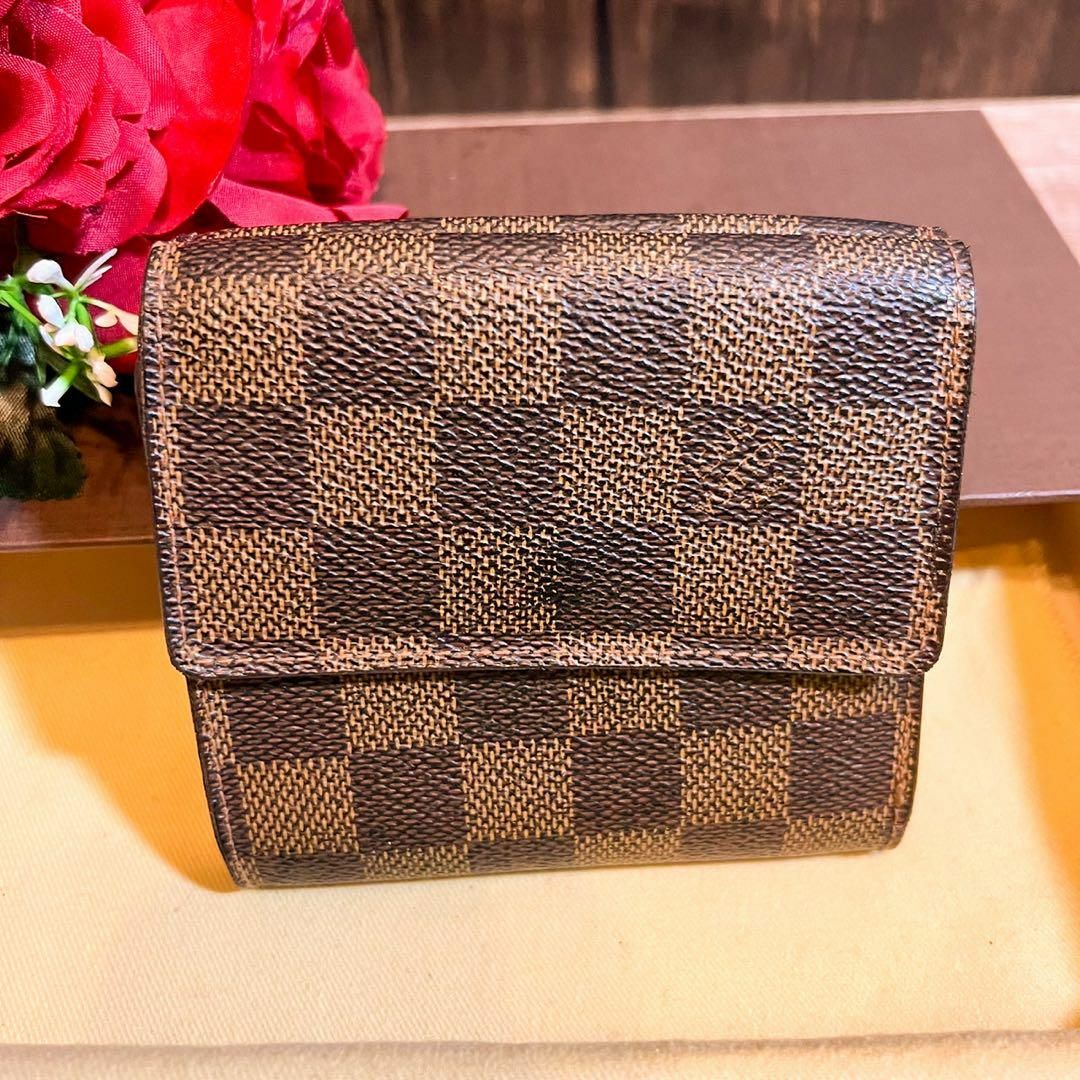 LOUIS VUITTON - 【美品】ルイヴィトン 3つ折り財布 ダミエ