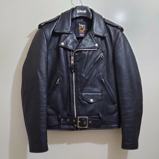 ショット ライダースジャケット(メンズ)(ブルー・ネイビー/青色系)の