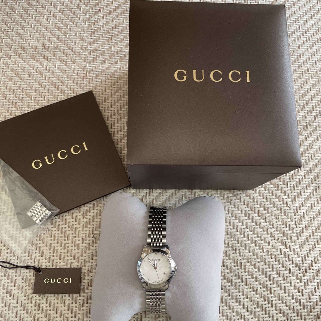 SEAL限定商品】 レディース GUCCI 12Pダイヤ 腕時計 廃盤 腕時計