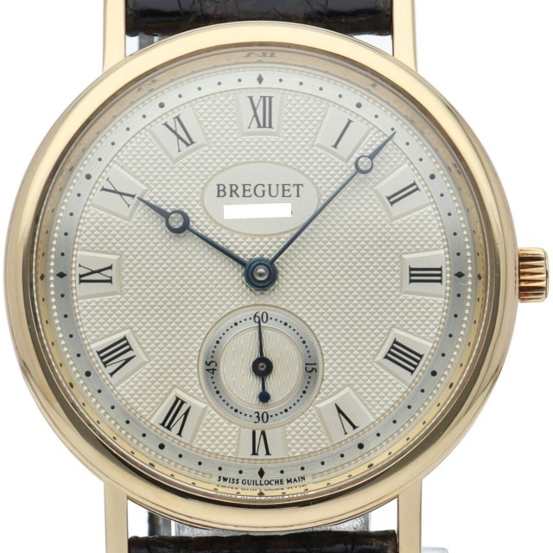 Breguet(ブレゲ)のブレゲ クラシック メンズ時計 手巻 裏スケルトン Classic Hand Wind 3917BA/15/286 箱 K18YG/革 メンズ時計 シルバー 仕上げ済 美品 【中古】 メンズの時計(その他)の商品写真