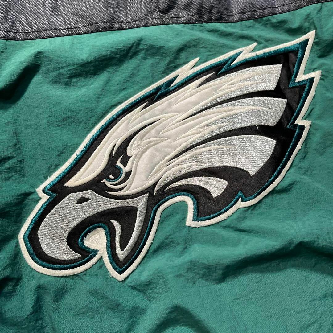 90s 　NFL イーグルス　EAGLES 刺繍ロゴ　中綿ナイロンジャケット