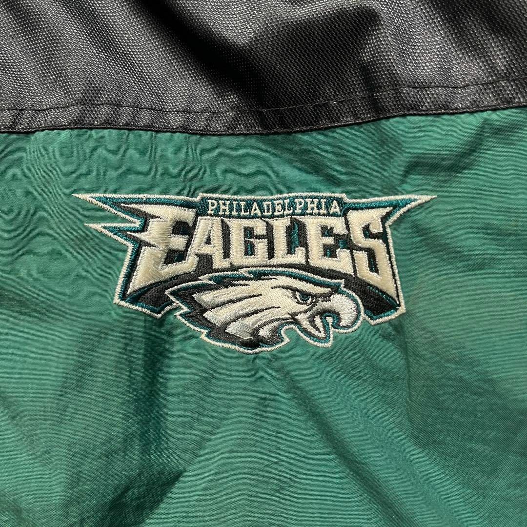 90s 　NFL イーグルス　EAGLES 刺繍ロゴ　中綿ナイロンジャケット