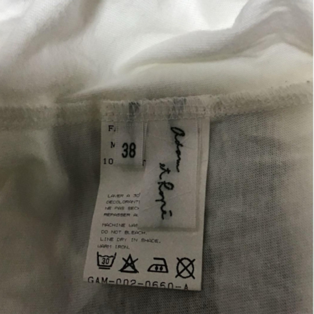 Adam et Rope'(アダムエロぺ)の美品  アダムエロペ  半袖Tシャツ  ホワイト  イカリマーク  38  M メンズのトップス(Tシャツ/カットソー(半袖/袖なし))の商品写真