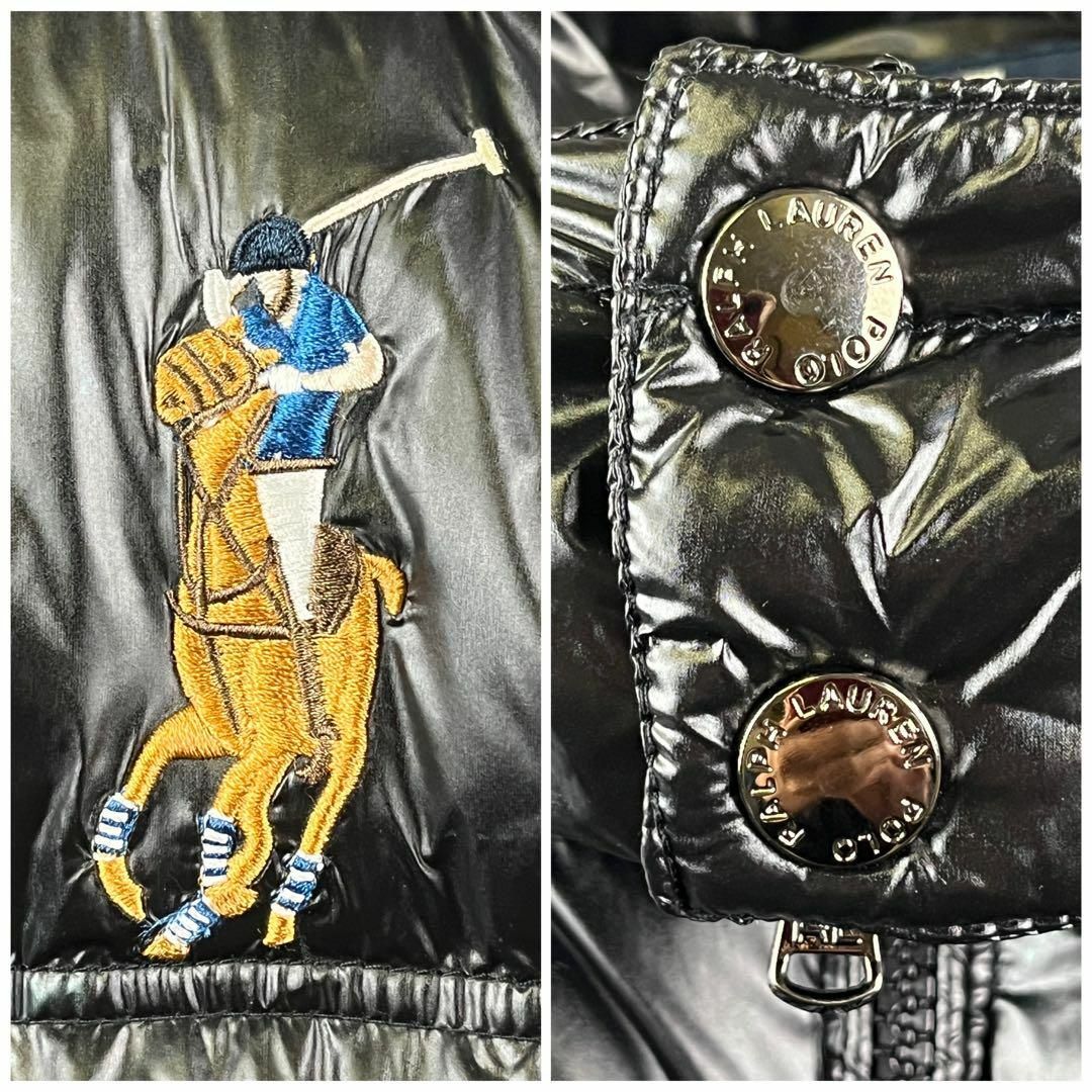 希少 ポロバイラルフローレン ダウンジャケット ビッグポニー刺繍ロゴ