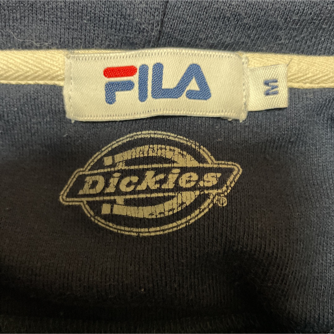 Dickies(ディッキーズ)のDICKIES×FILA　コラボ　パーカー　Mサイズ メンズのトップス(パーカー)の商品写真