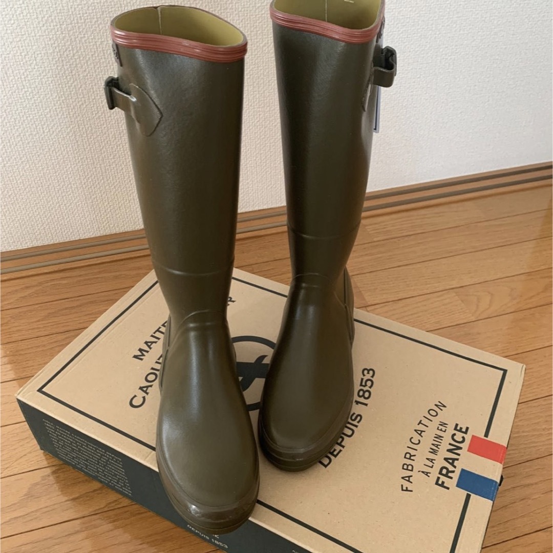AIGLE - 【新品未使用】AIGLE/ラバーレインブーツ(KAKI/サイズ38:24.0