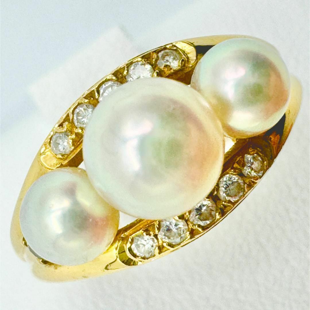 MIKIMOTO(ミキモト)の【10号】ミキモト パール ダイヤモンド リング レディース 0.12ct レディースのアクセサリー(リング(指輪))の商品写真