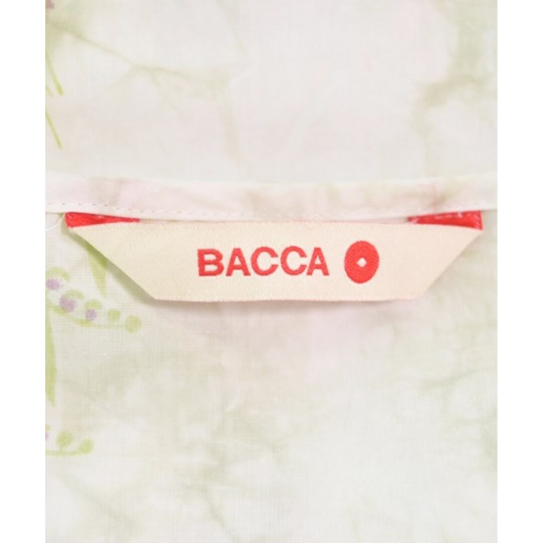 BACCA バッカ シャツワンピース 36(S位) 緑x白x紫x紺等(総柄)