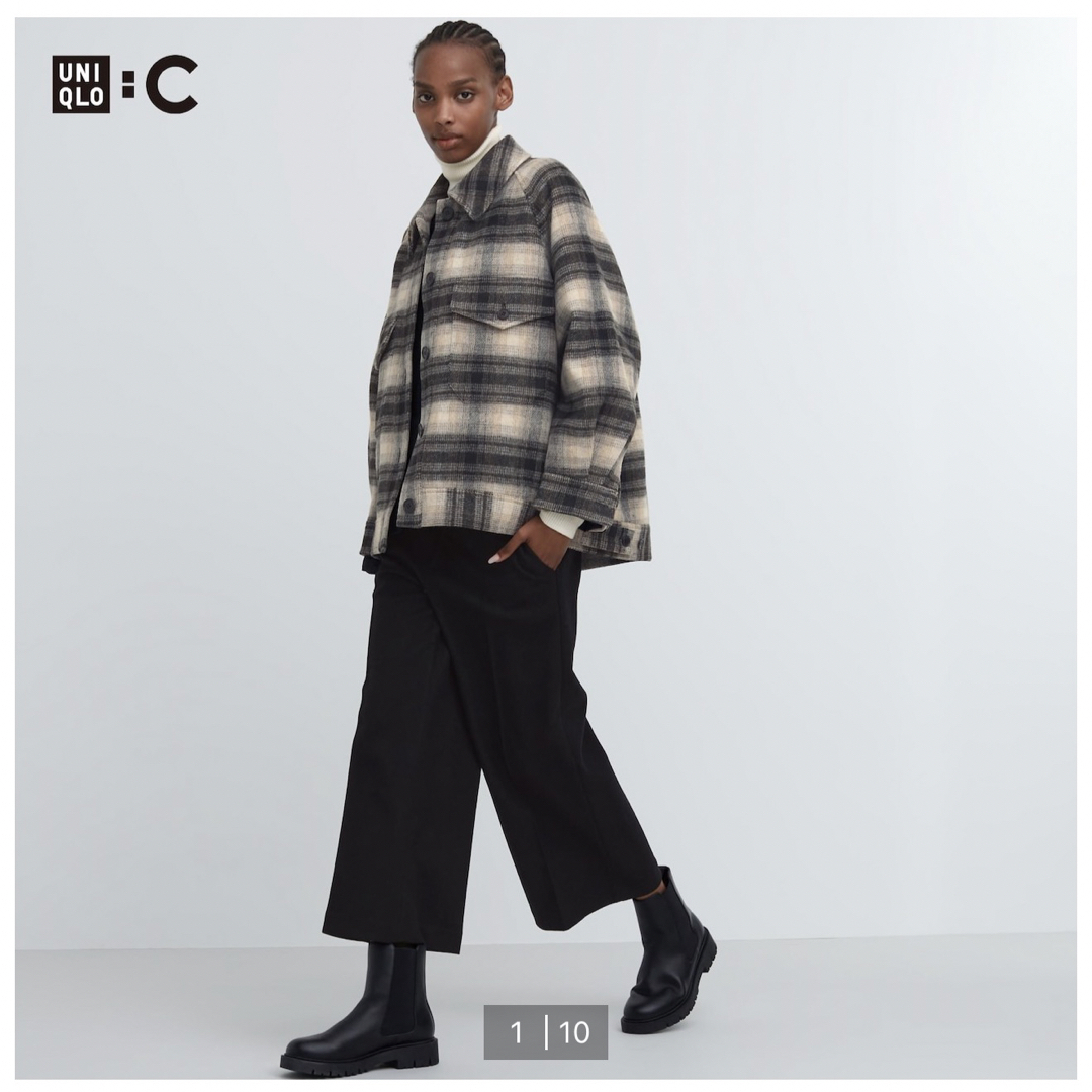 UNIQLO(ユニクロ)のブラッシュドジャージークロップドパンツ レディースのパンツ(カジュアルパンツ)の商品写真