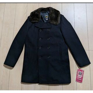 ショット(schott)の38 新品 SCHOTT 792US ダブルブレスト ボアカラーコート(ピーコート)