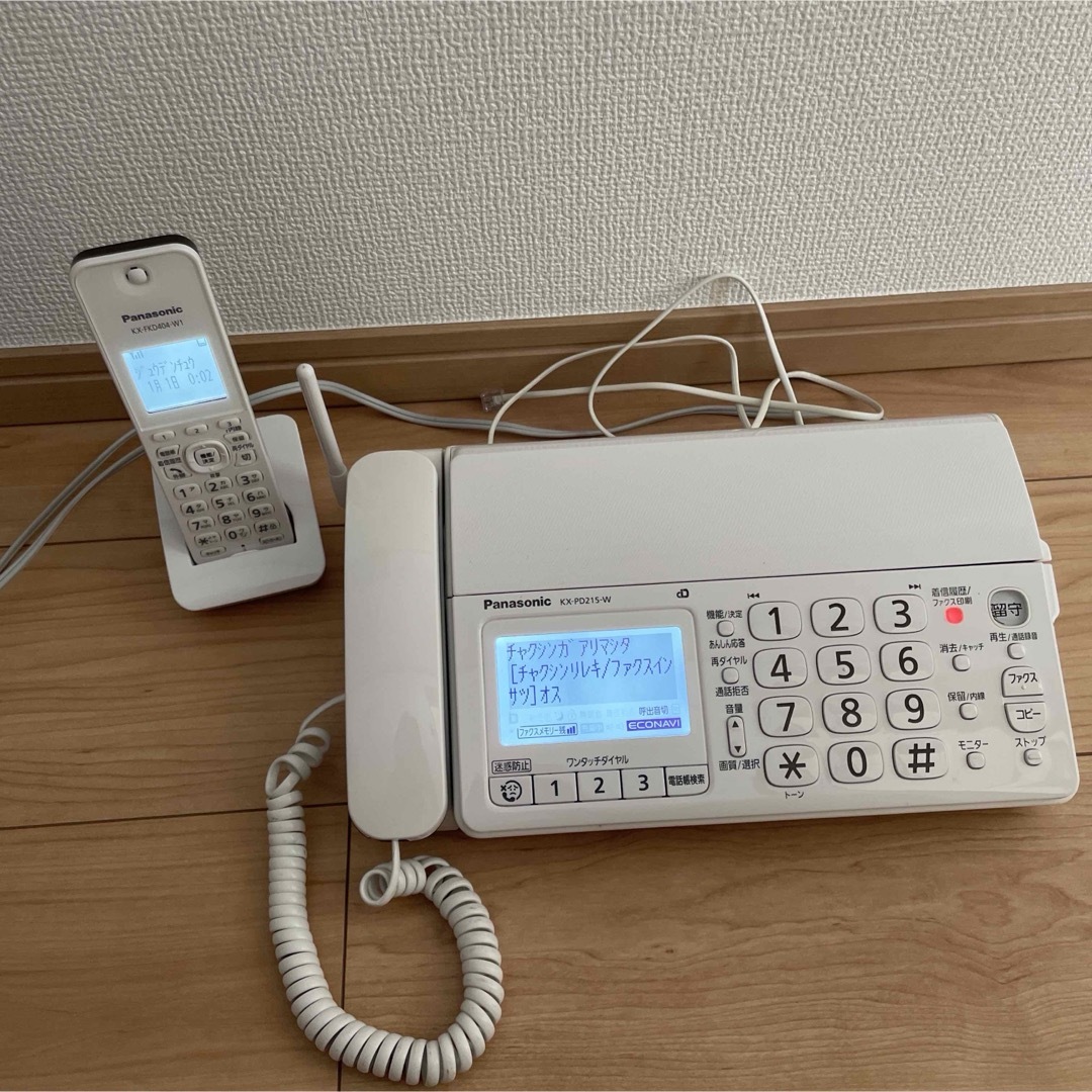 Panasonic(パナソニック)の【 Panasonic】FAX 電話機 KX-PD215 パナソニック 親機 スマホ/家電/カメラのスマートフォン/携帯電話(その他)の商品写真