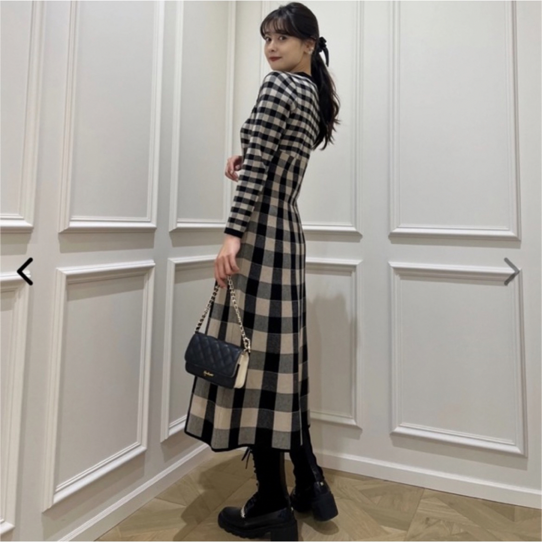 Her lip to - Herlipto♡Plaid Jacquard Knit Dressの通販 by ♡pi