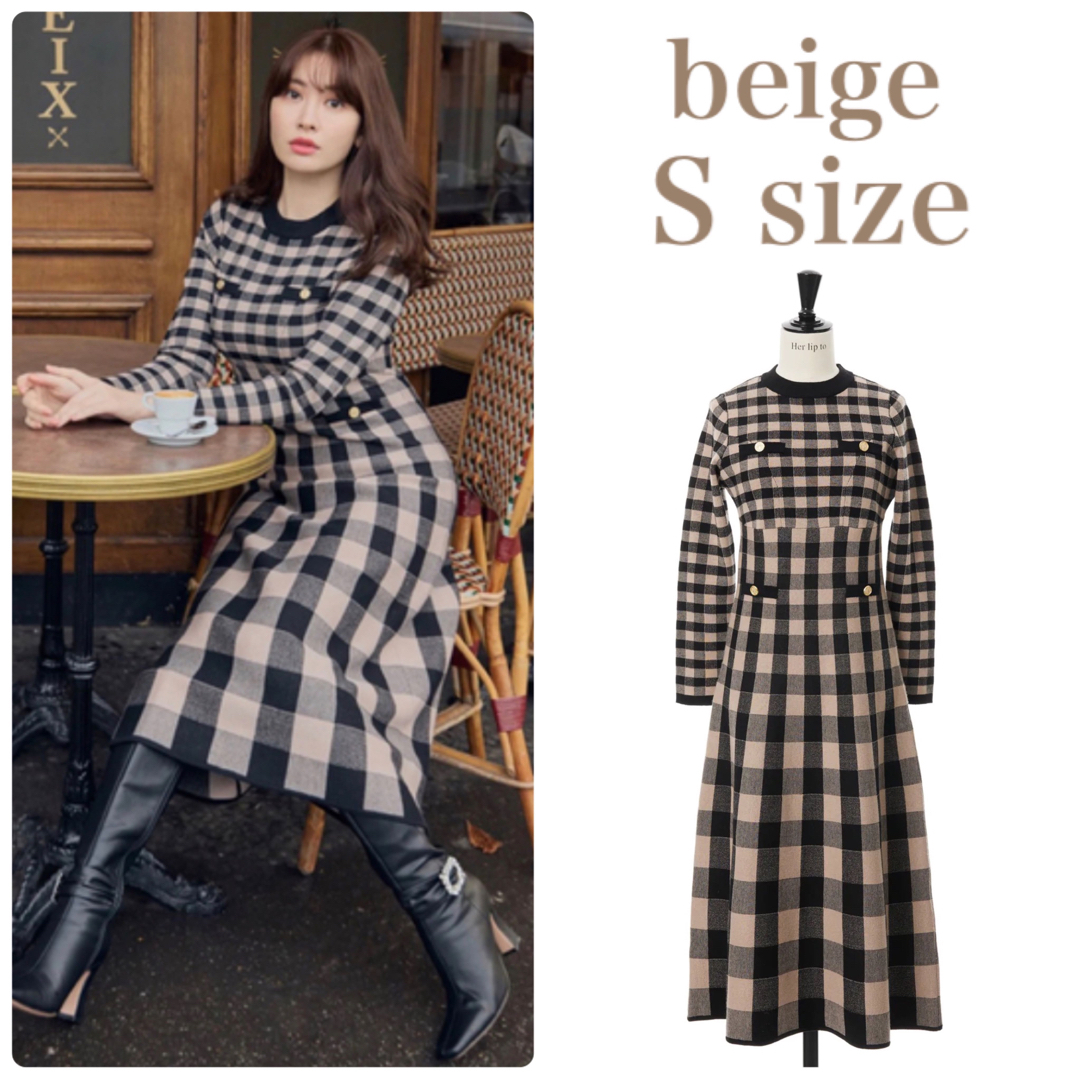 Her lip to - Herlipto♡Plaid Jacquard Knit Dressの通販 by ♡pi