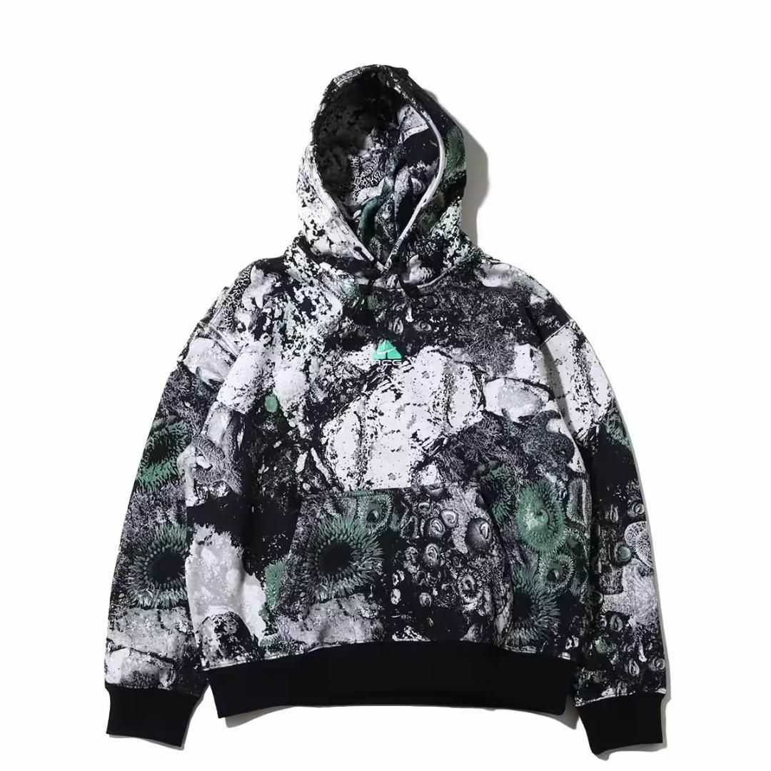 完売品】ナイキ ACG TF TUFF 総柄フリース パーカー 海外XL-