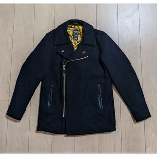 ショット(schott)の32 良品 SCHOTT × 24karats ライダースコート ブラック(ピーコート)