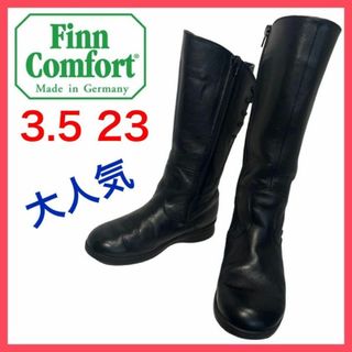 フィンコンフォート(Finn Comfort)の★大人気★フィンコンフォート　ミドルブーツ　サイドジップ　バックレース　3.5(ブーツ)