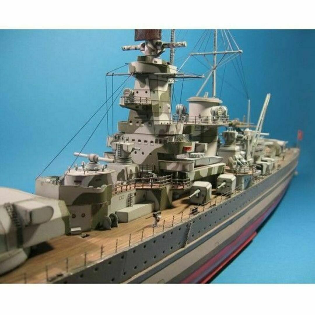 3D紙モデルキットDIY 1:200ドイツアドミラルグラーフポケット戦艦
