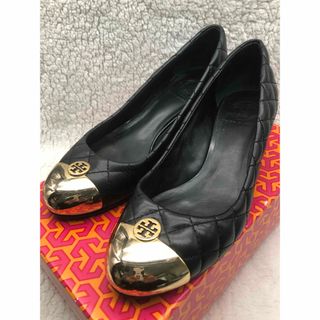 トリーバーチ(Tory Burch)のTORY BURCH トリーバーチ  キルティングレザー　太ヒールパンプス　箱付(ハイヒール/パンプス)