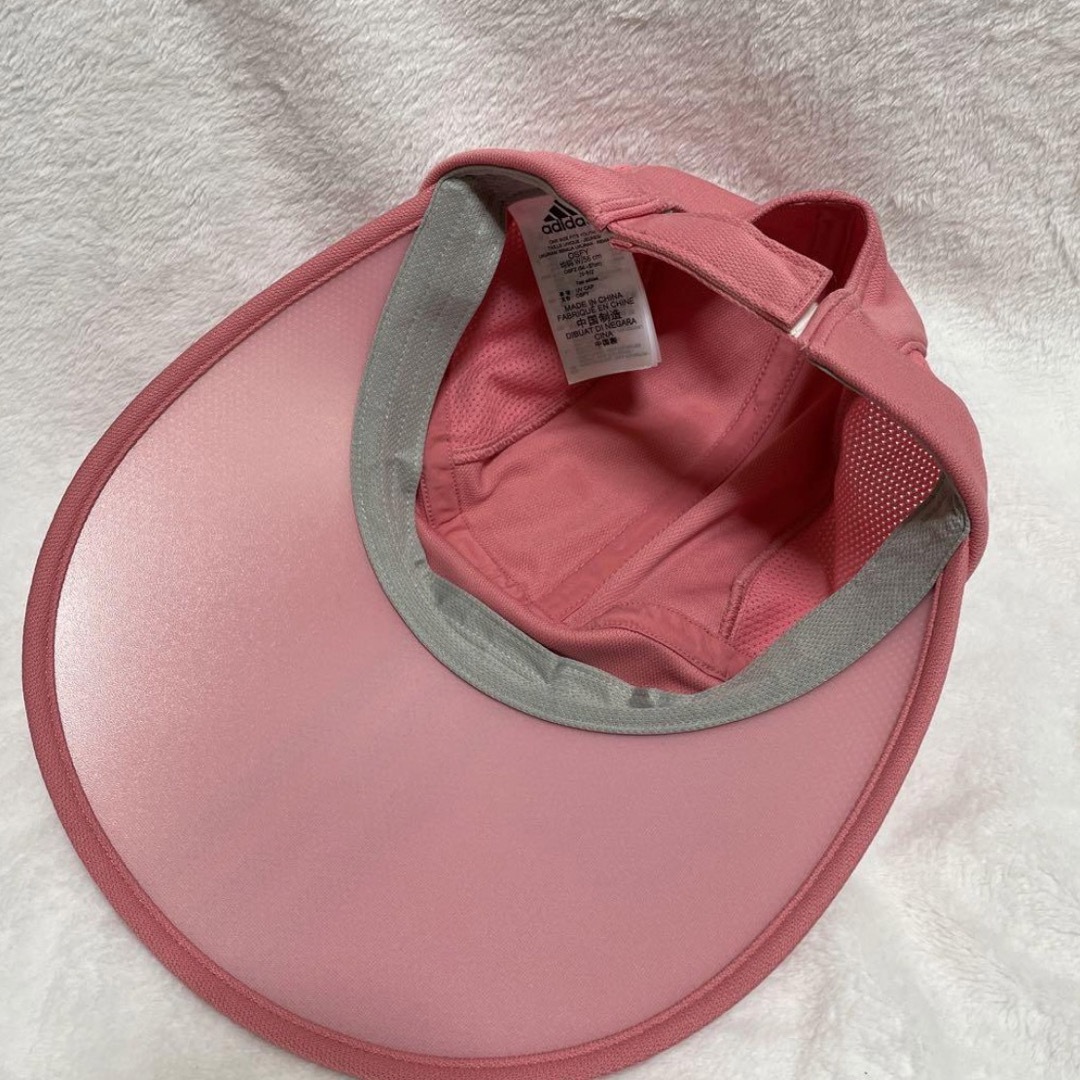 adidas(アディダス)のアディダス adidas サンバイザー ピンク　帽子　レディース　 メンズの帽子(サンバイザー)の商品写真