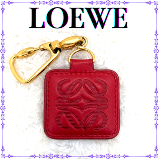 LOEWE - 【美品】LOEWE ロエベ アナグラム チャーム レッド 赤 ユニ ...