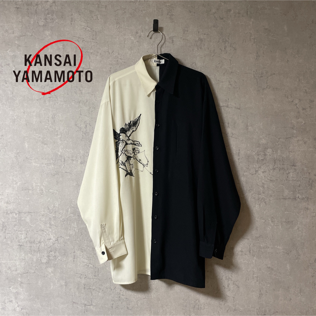爆売り！】 KANSAI YAMAMOTO 山本寛斎 90s ビンテージ デザインシャツ