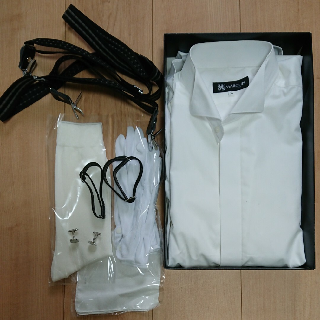 MARQUIS 新郎 シャツ&小物2セット M&Lサイズ - その他 MARQUIS 新郎 シャツ&小物2セット M&Lサイズ - その他