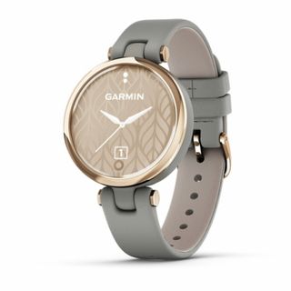 ガーミン(GARMIN)のLily Classic Grey Leather / Cream Gold(腕時計)