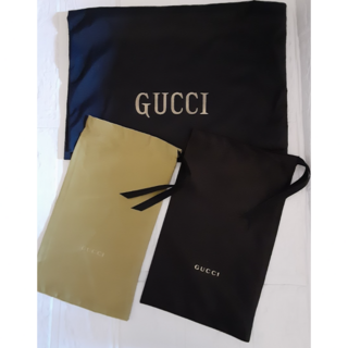 グッチ(Gucci)の3点set❤GUCCI❤グッチ❤保存袋❤黒&ゴールド系(ショップ袋)
