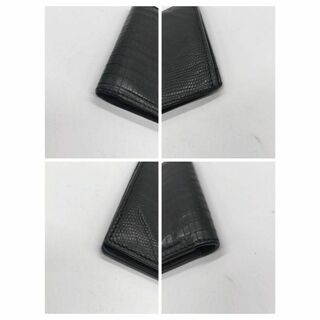 【超希少】トムフォード 二つ折り 折り財布 リザード アリゲーター レザー 黒