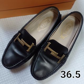 トッズ(TOD'S)のTod's トッズ　ダブルT レザードライビングシューズ 36.5(ローファー/革靴)