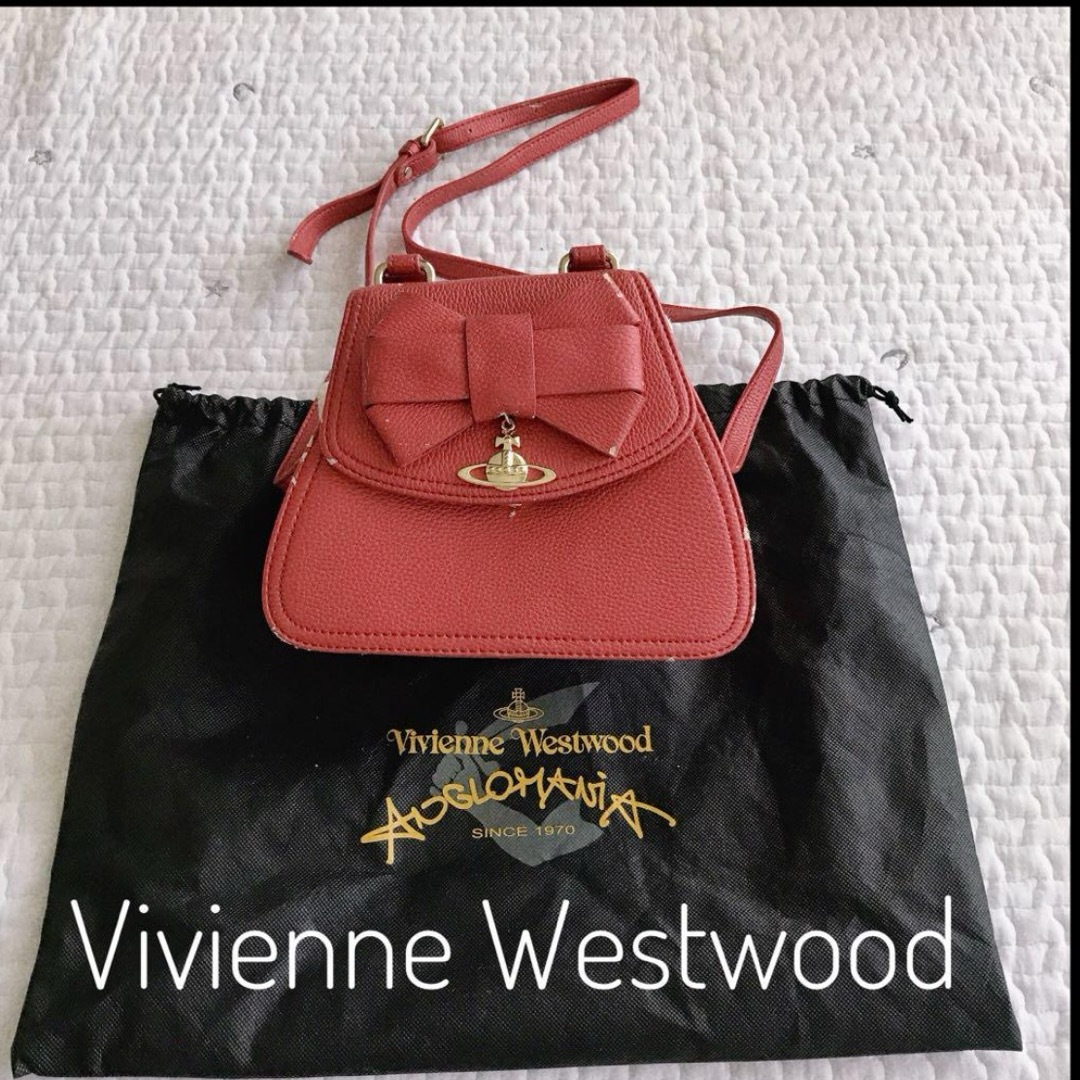 Vivienne Westwood(ヴィヴィアンウエストウッド)の【Vivienne Westwood】ヴィヴィアン　リボン　バッグ　赤 レッド レディースのバッグ(ショルダーバッグ)の商品写真