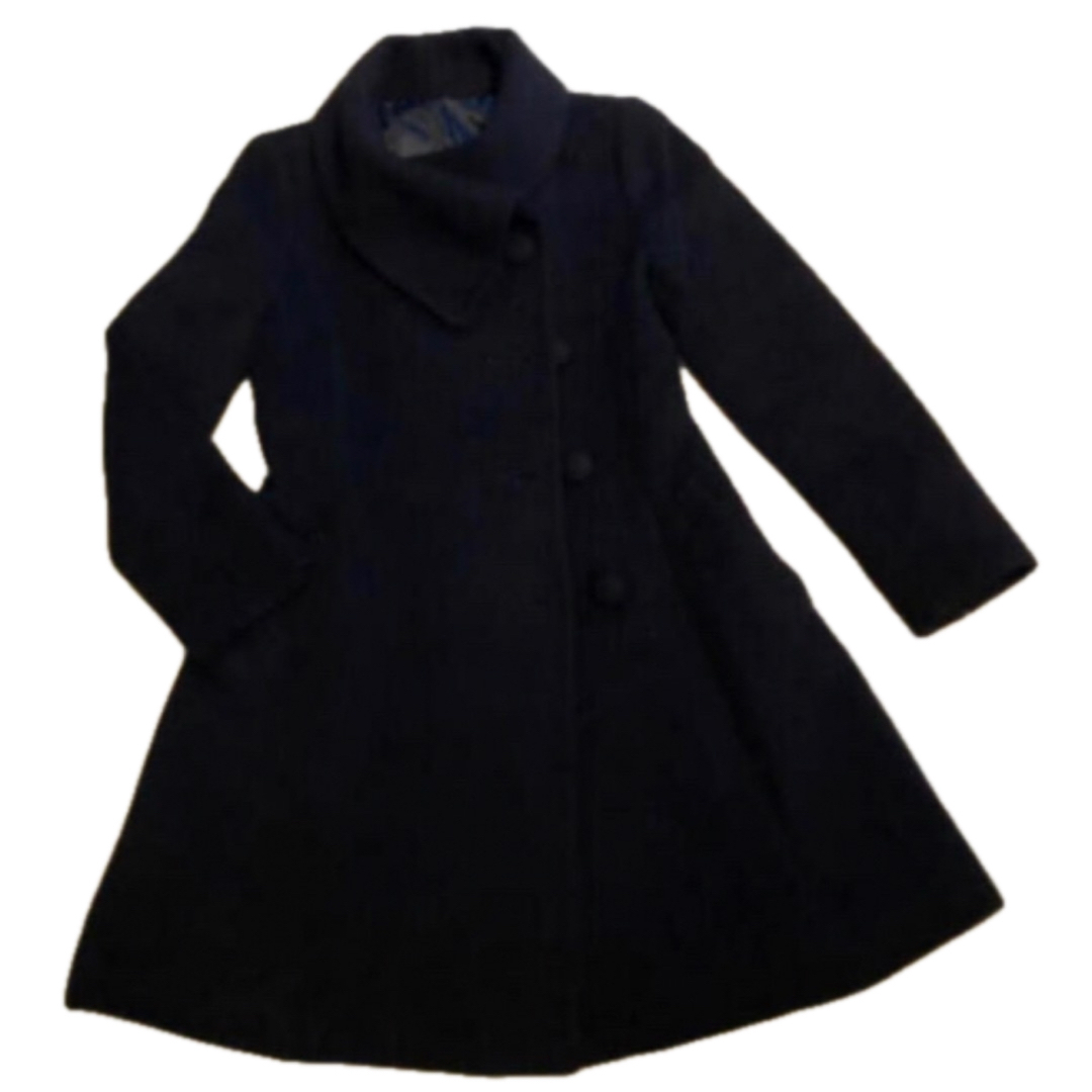 ZARA(ザラ)のアンゴラウールコート　ブラック レディースのジャケット/アウター(ロングコート)の商品写真