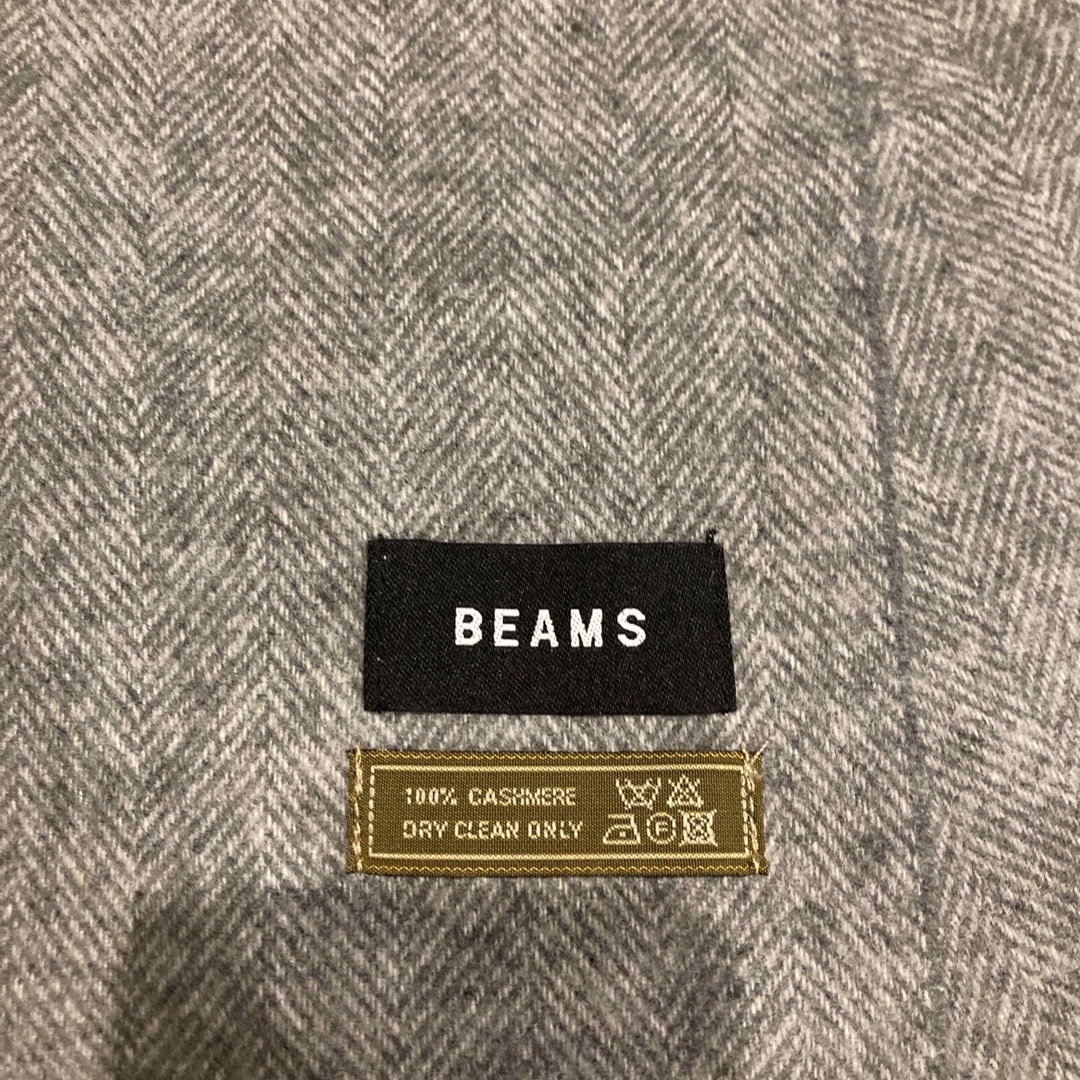 BEAMS(ビームス)の【まめはな様専用！】ビームス　カシミヤヘリンボーンマフラー🧣 メンズのファッション小物(マフラー)の商品写真